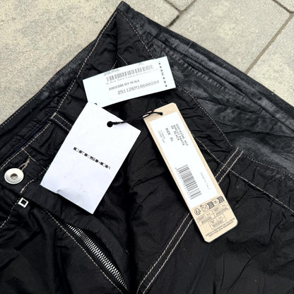 SS25 Rick Owens Black Wax Double Layer Aircut Denim