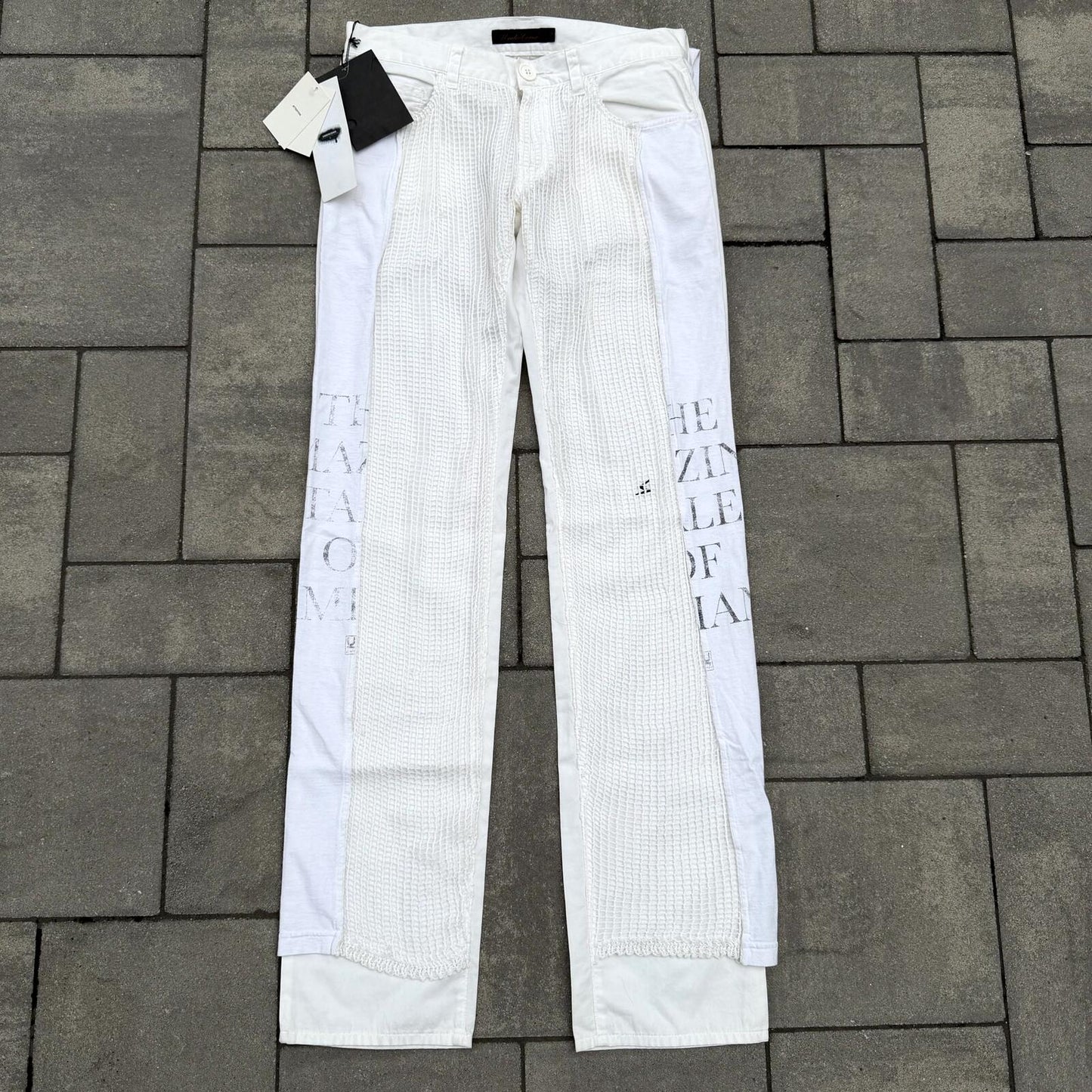 SS06 Undercover White Netted Zamiang Pants