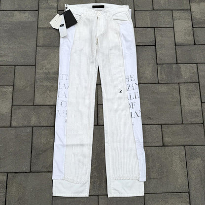 SS06 Undercover White Netted Zamiang Pants