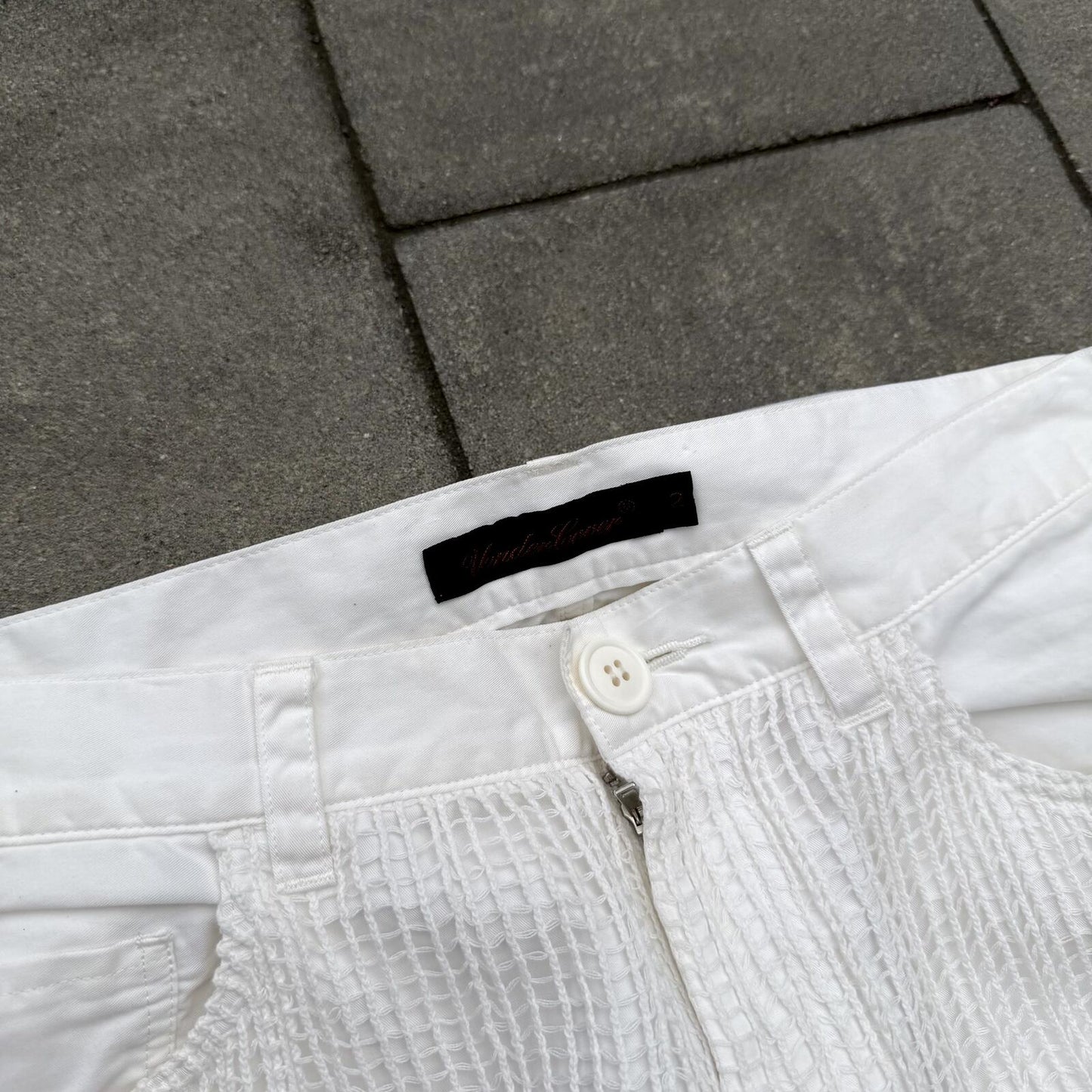SS06 Undercover White Netted Zamiang Pants