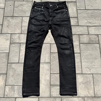 Rick Owens Foil Waxed Detroit Denim