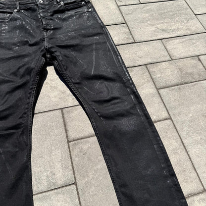 Rick Owens Foil Waxed Detroit Denim