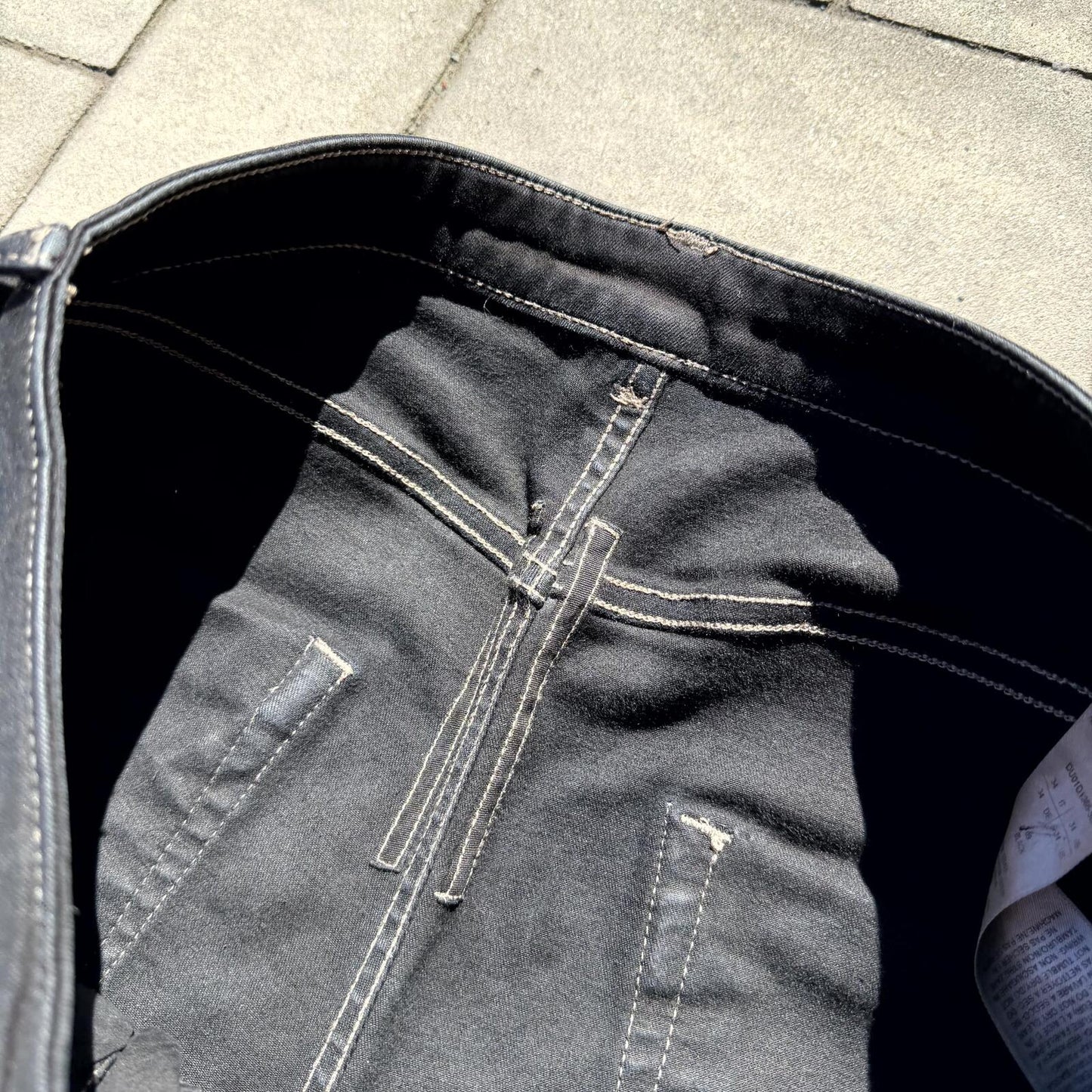 Rick Owens Foil Waxed Detroit Denim