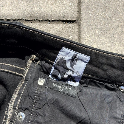 Rick Owens Foil Waxed Detroit Denim