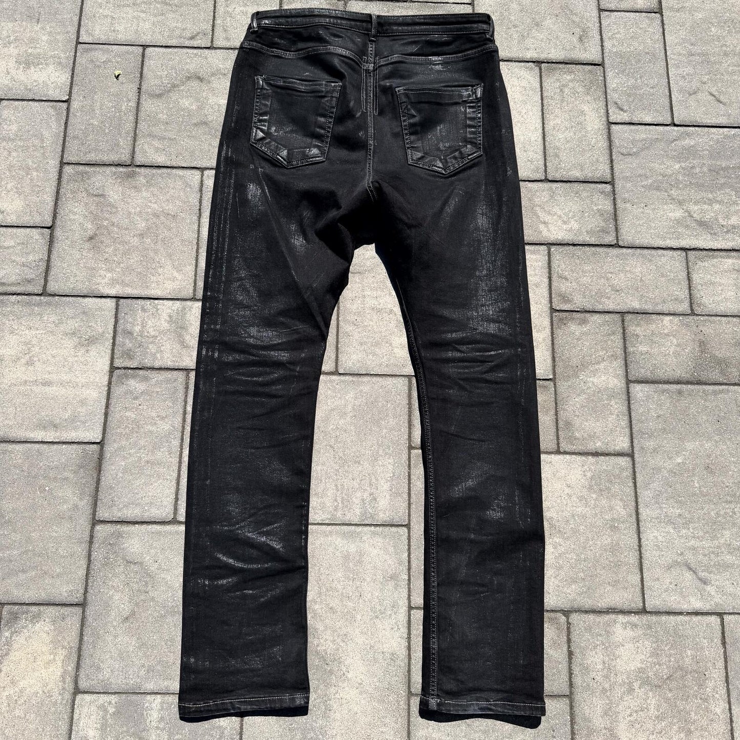 Rick Owens Foil Waxed Detroit Denim