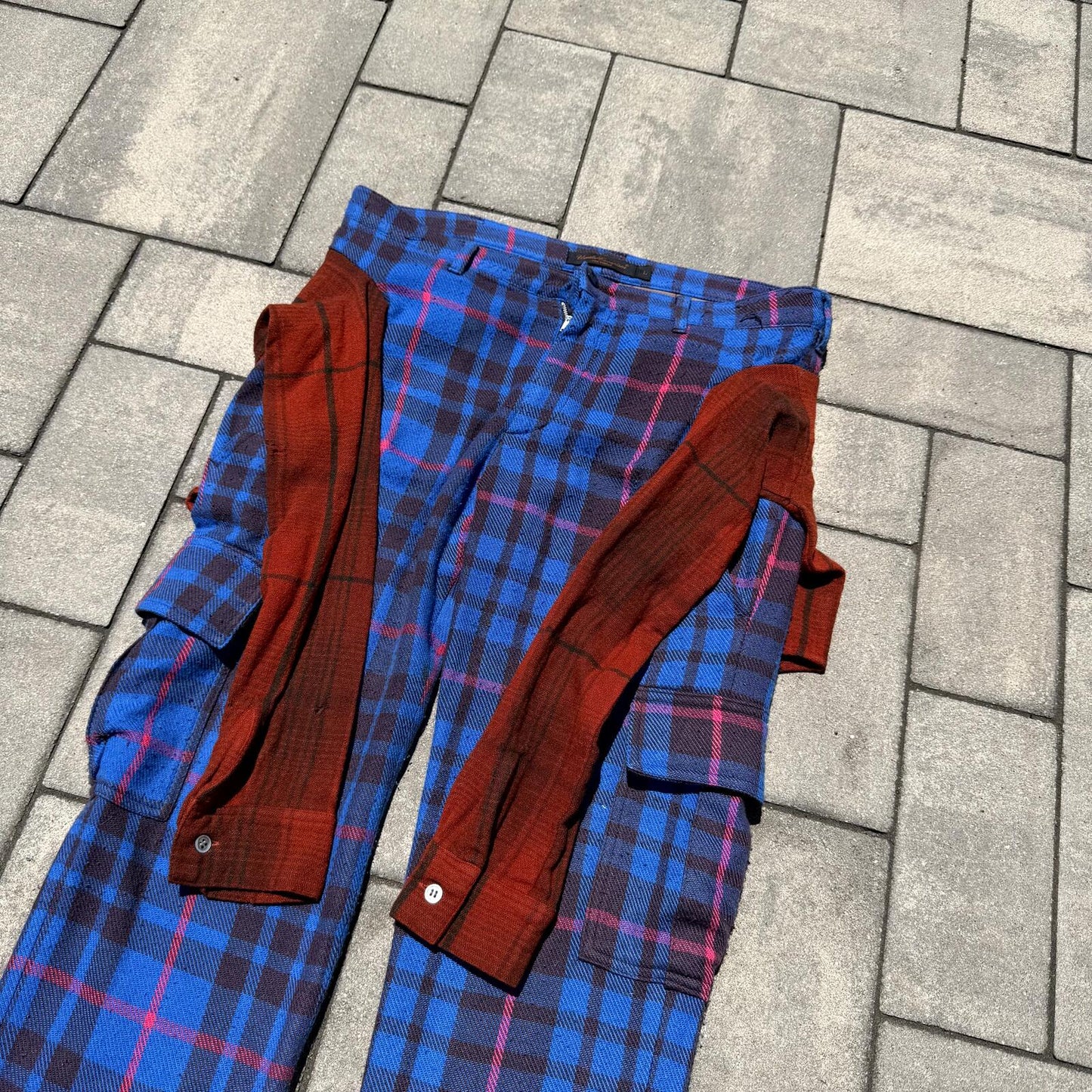 AW03 Undercover Plaid Paperdoll Hybrid Pants