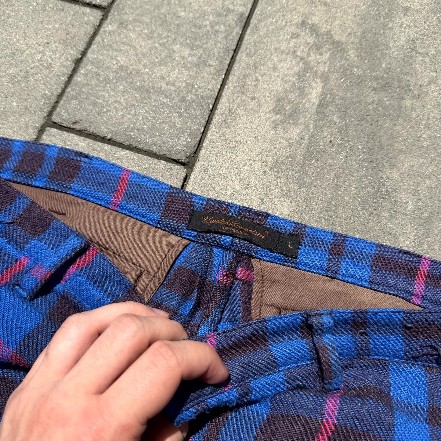 AW03 Undercover Plaid Paperdoll Hybrid Pants