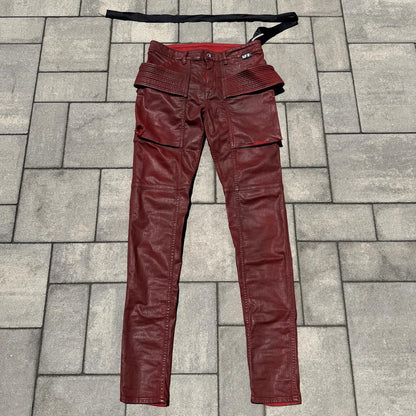 SS21 Rick Owens Cherry Waxed Easy Creatch Cargos