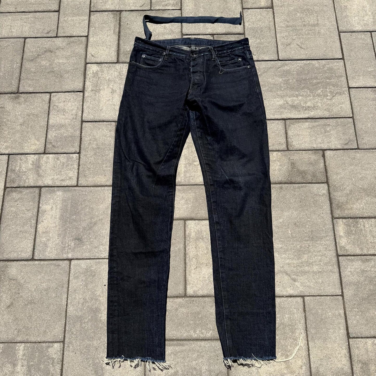 FW14 Rick Owens Black Detroit Cut Denim