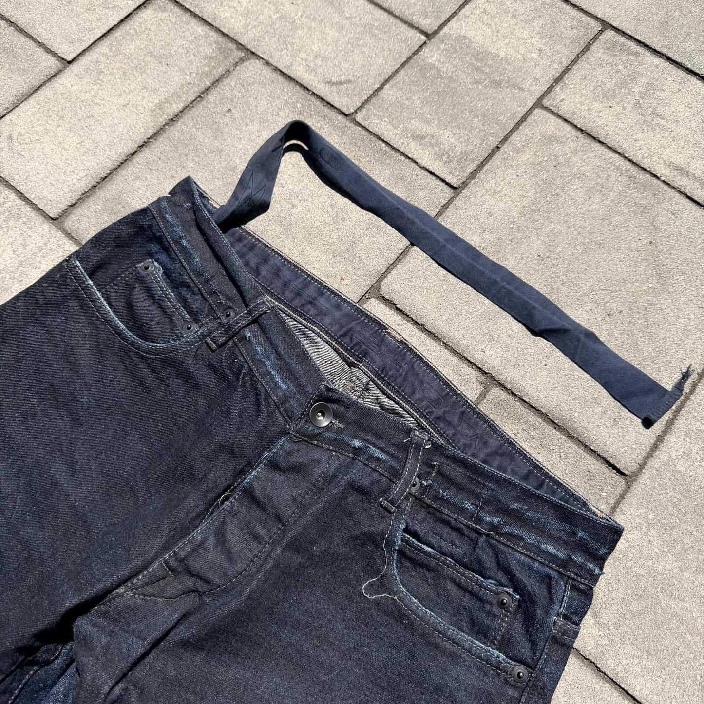 FW14 Rick Owens Black Detroit Cut Denim