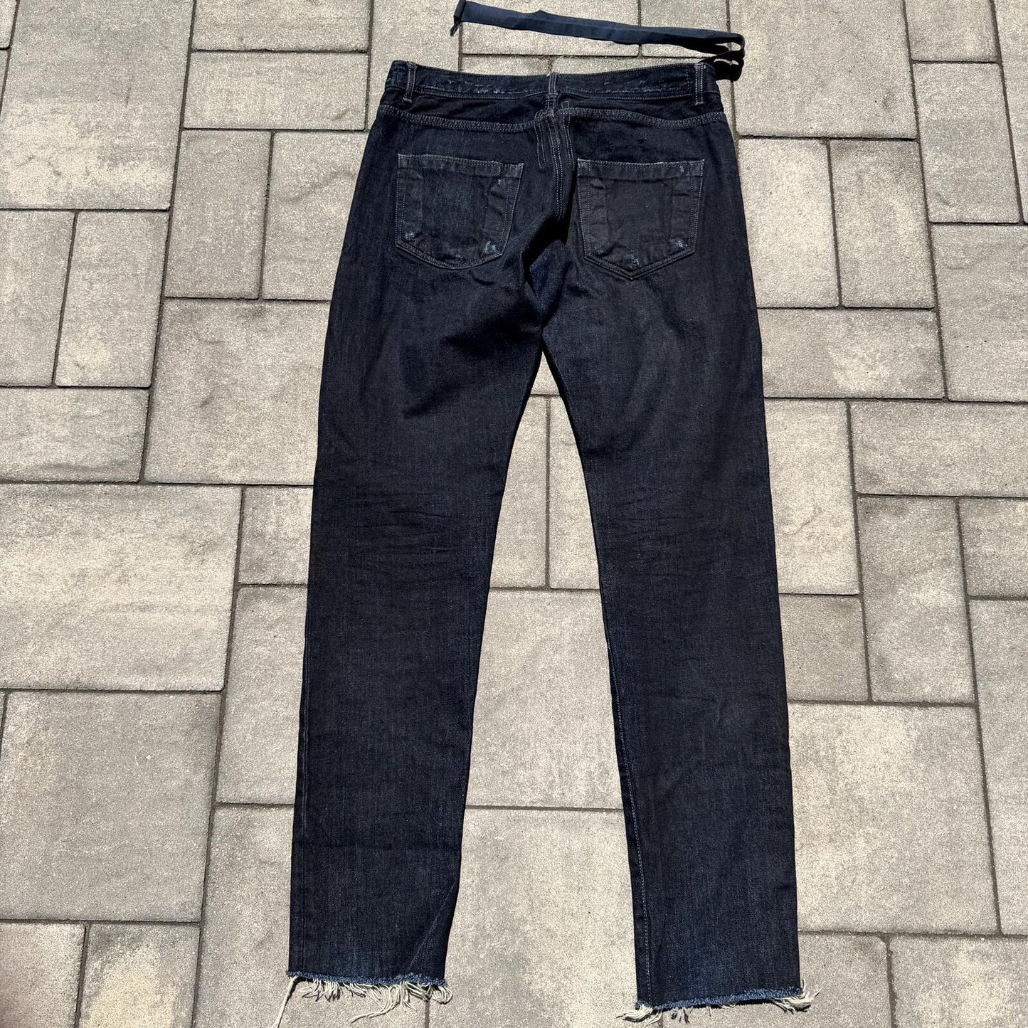 FW14 Rick Owens Black Detroit Cut Denim