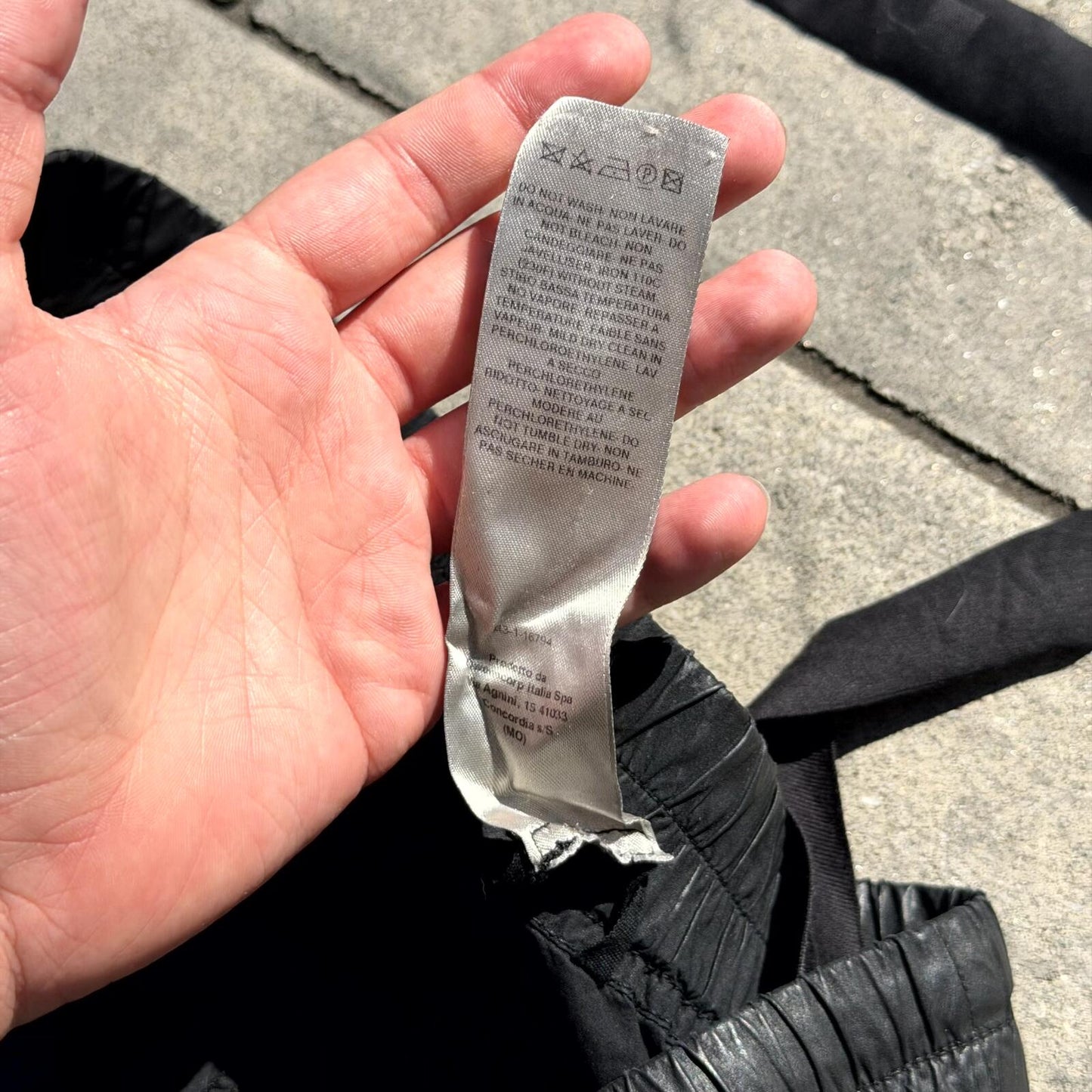 SS21 Rick Owens Black Wax Creatch Cargos