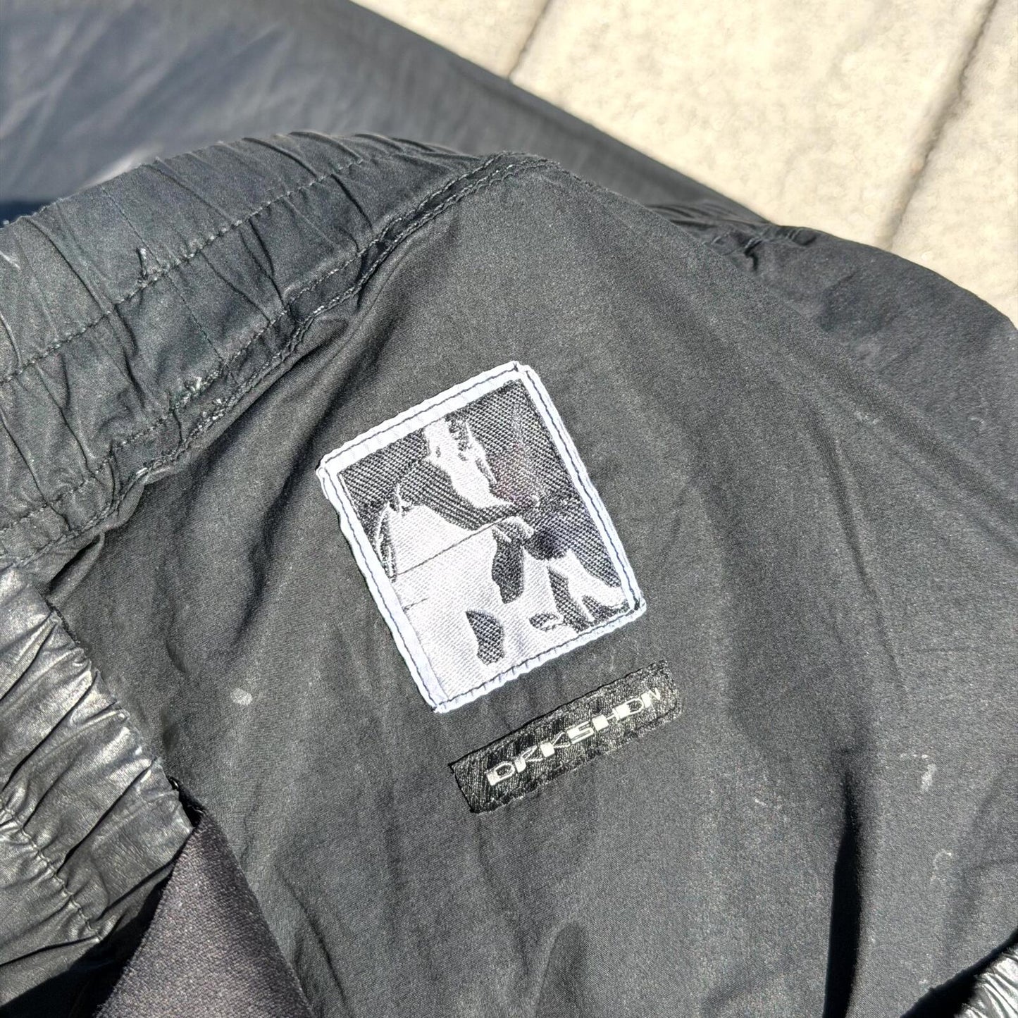SS21 Rick Owens Black Wax Creatch Cargos