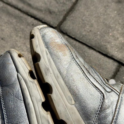 Chanel Sample Silver Mid Top Sneakers