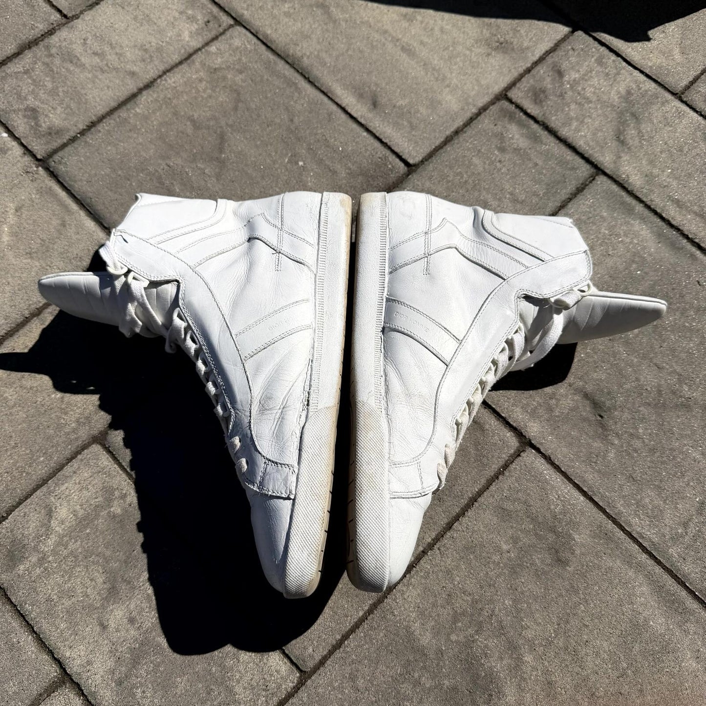 SS04 Dior Homme White Strip Sneakers