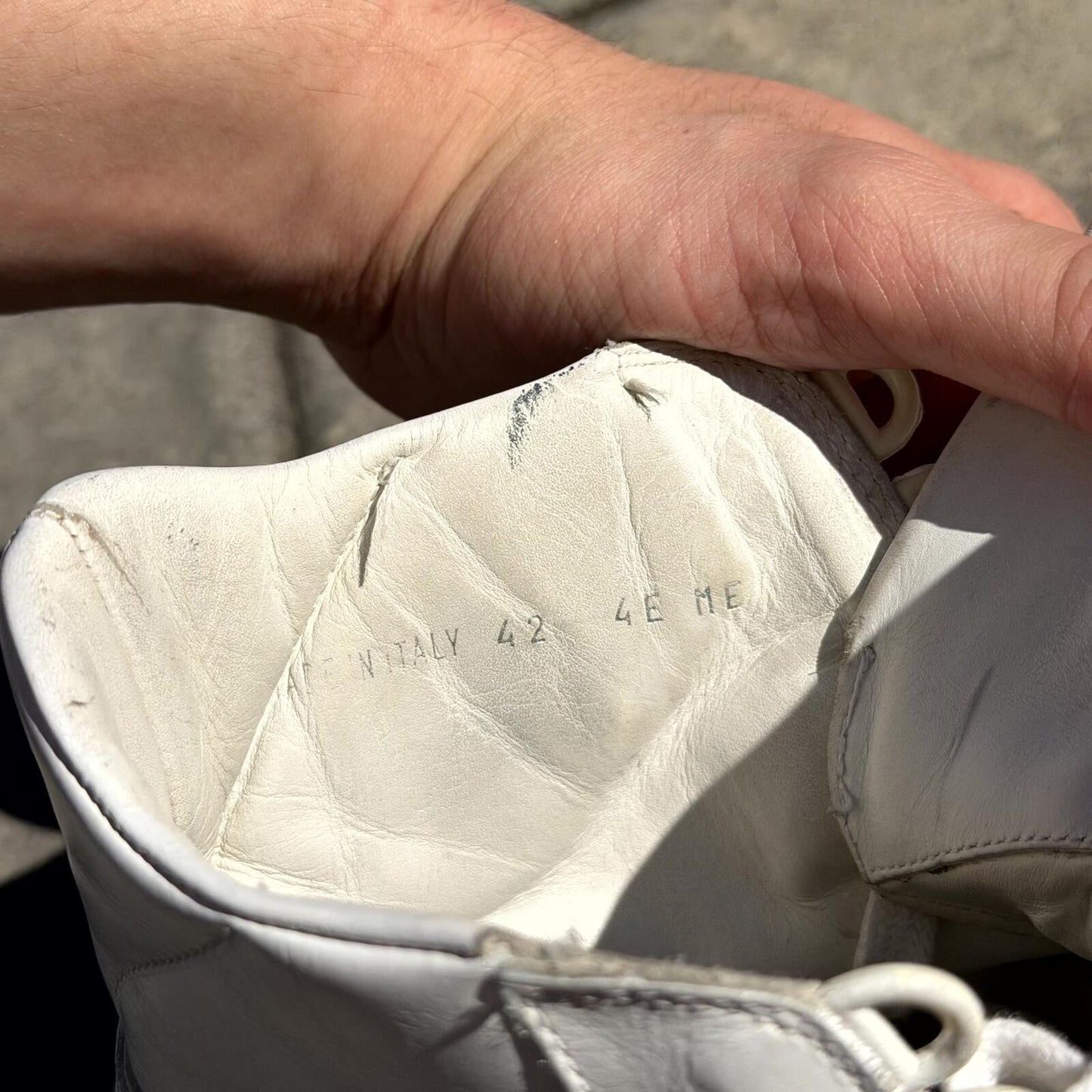 SS04 Dior Homme White Strip Sneakers