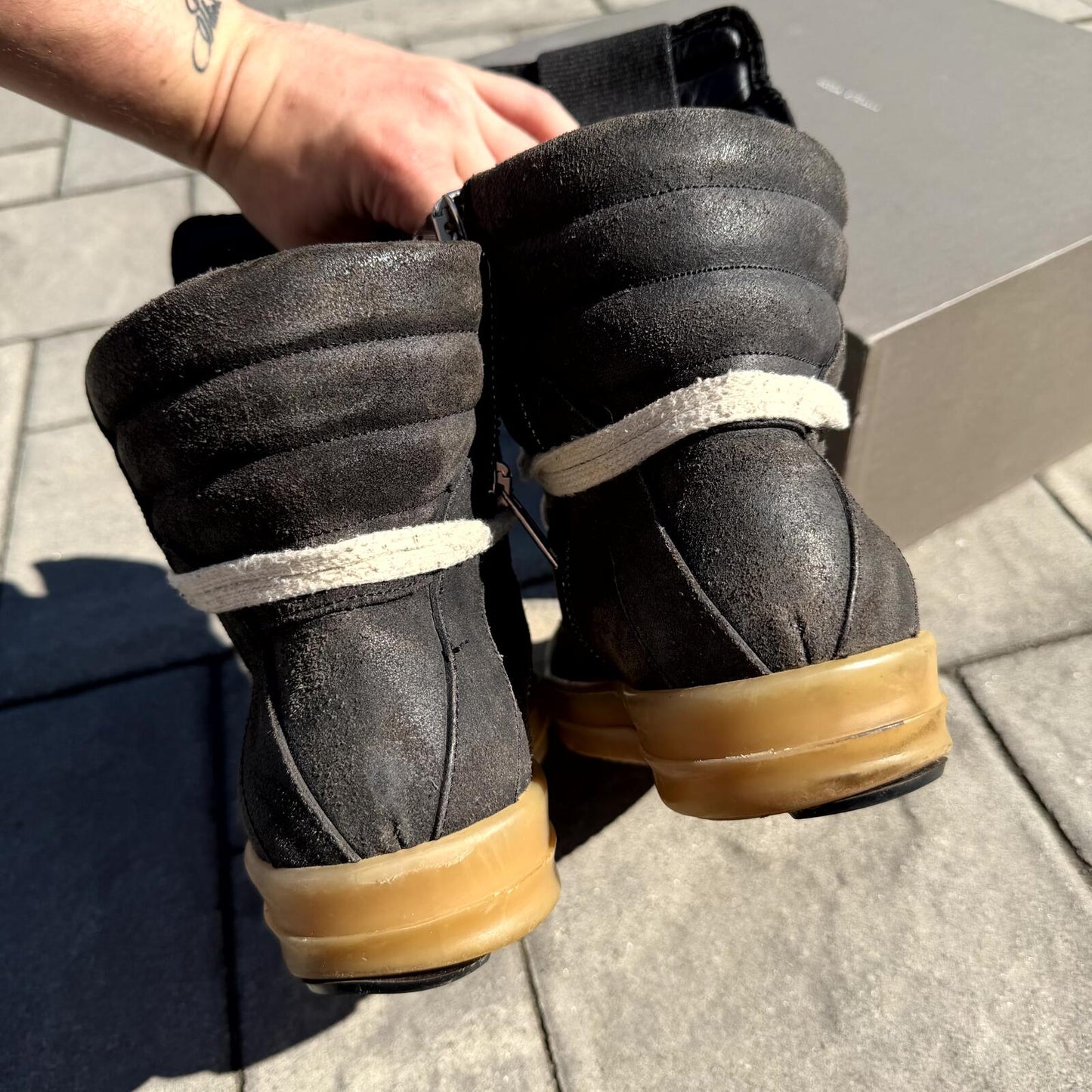 SS18 Rick Owens Blistered Leather Geobasket