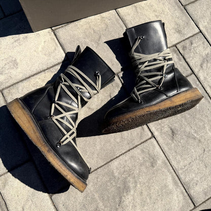 FW17 Rick Owens Megalace Creeper Boots