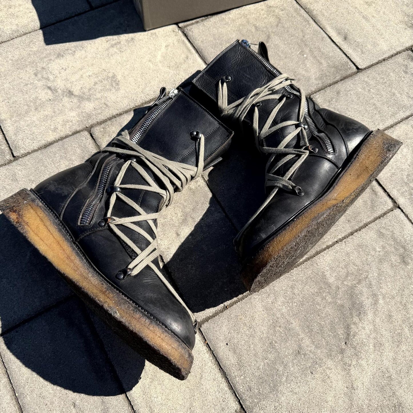 FW17 Rick Owens Megalace Creeper Boots