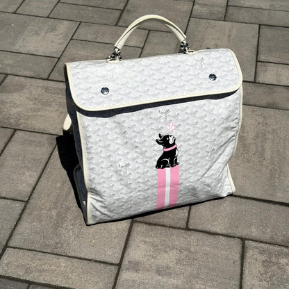 Goyard White Dog St Leger Backpack