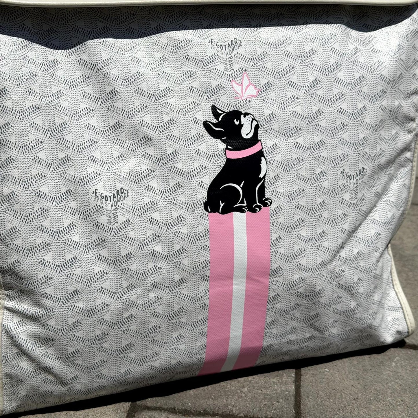 Goyard White Dog St Leger Backpack