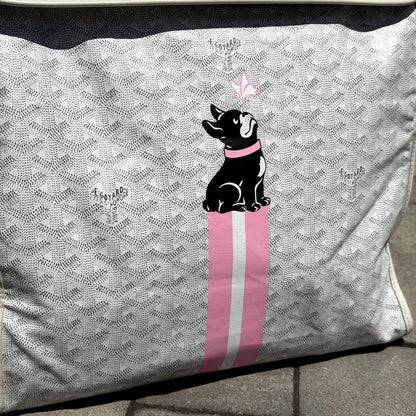 Goyard White Dog St Leger Backpack