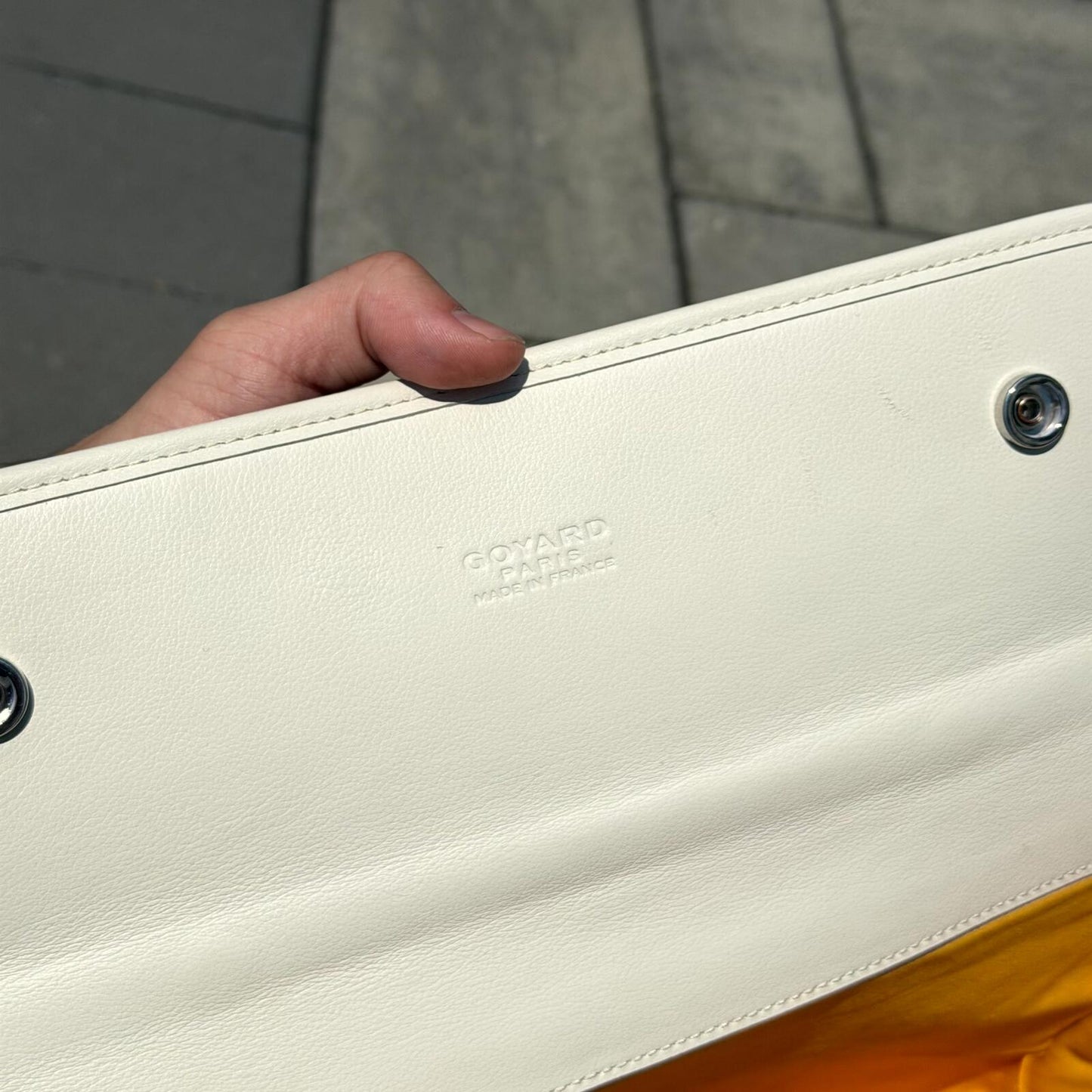 Goyard White Dog St Leger Backpack