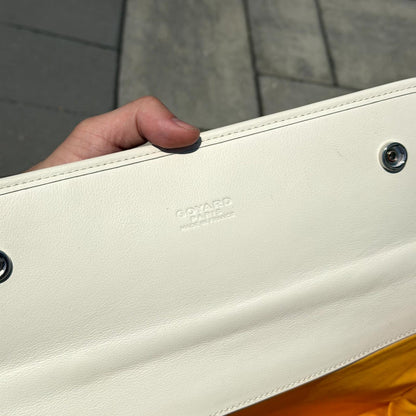 Goyard White Dog St Leger Backpack