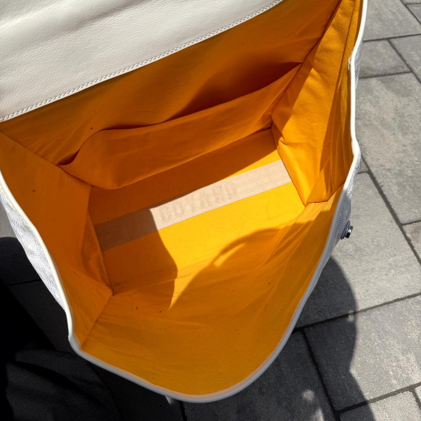 Goyard White Dog St Leger Backpack