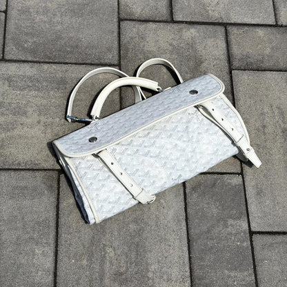Goyard White Dog St Leger Backpack