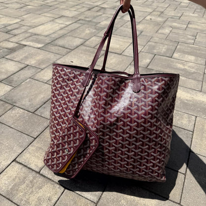 Goyard Burgundy St Louis Tote Bag