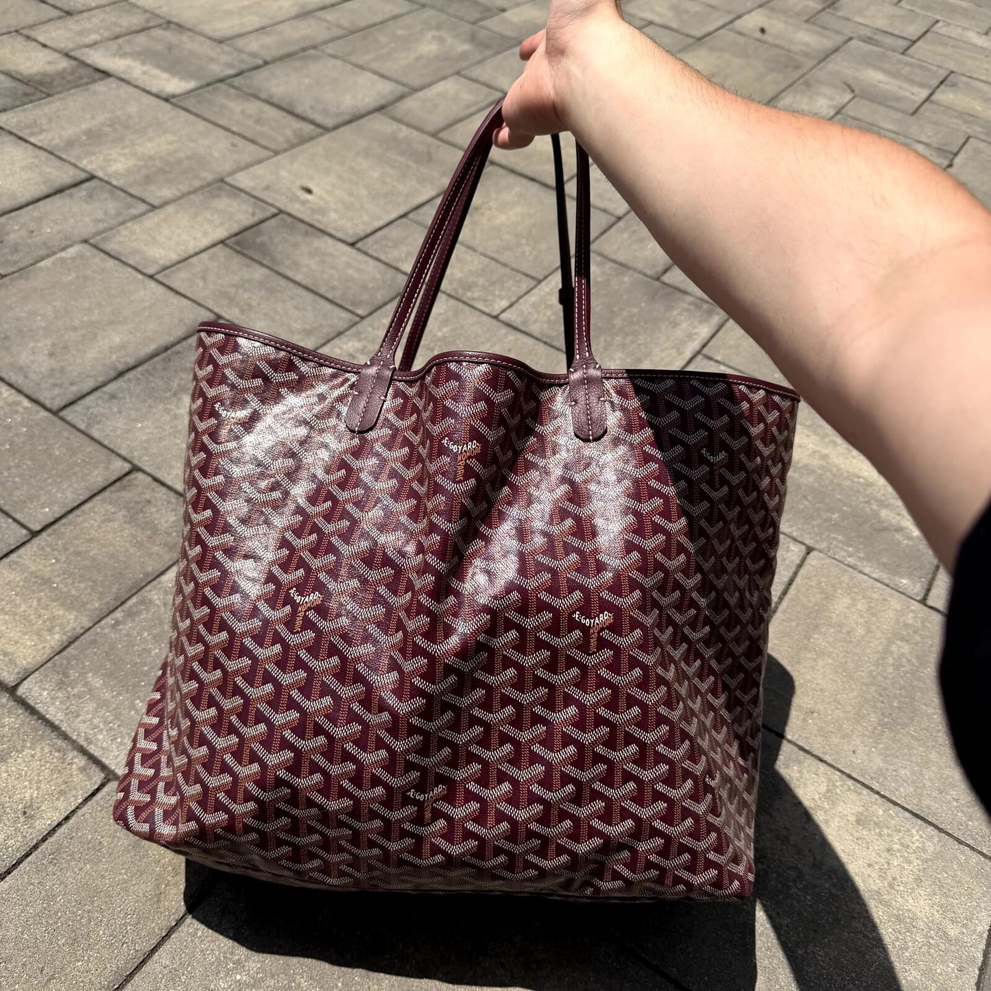 Goyard Burgundy St Louis Tote Bag