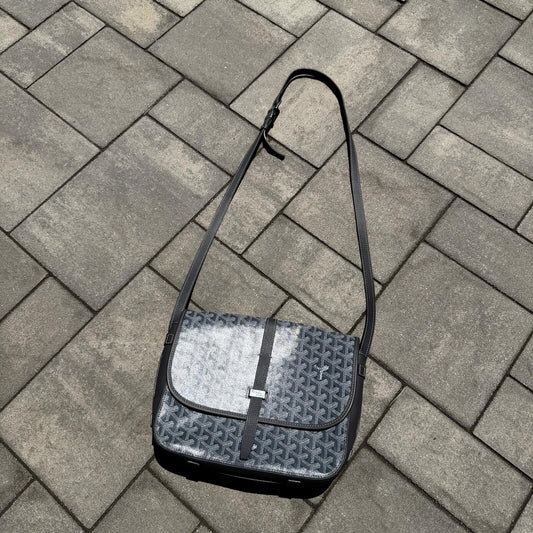 Goyard Grey Belvedere Messenger Bag