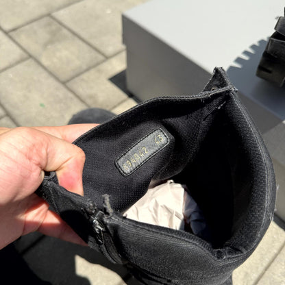 Balenciaga canvas strike boots