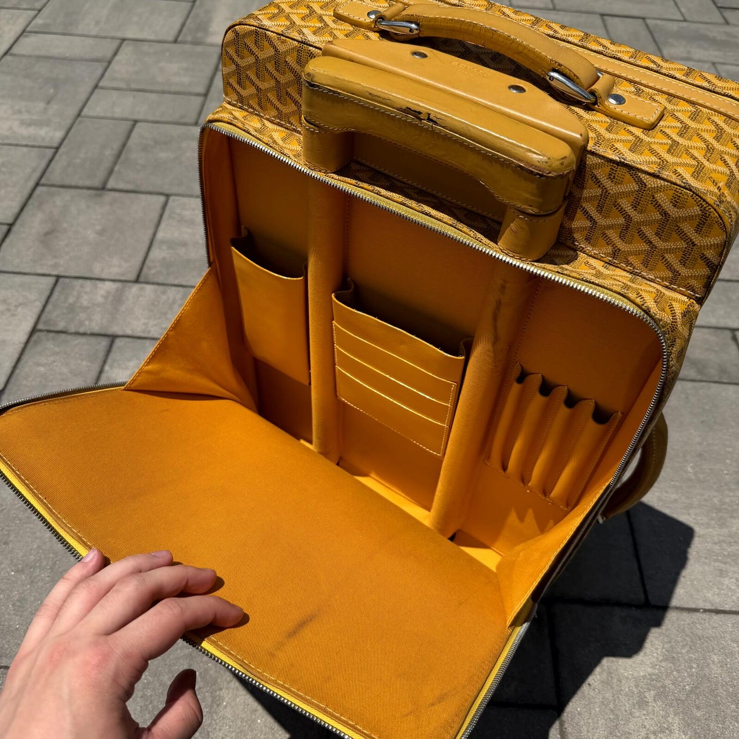 Goyard Yellow Travel Bag