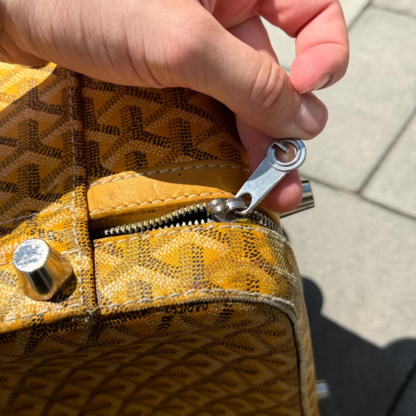 Goyard Yellow Travel Bag