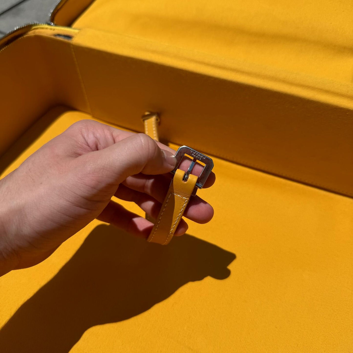 Goyard Yellow Travel Bag
