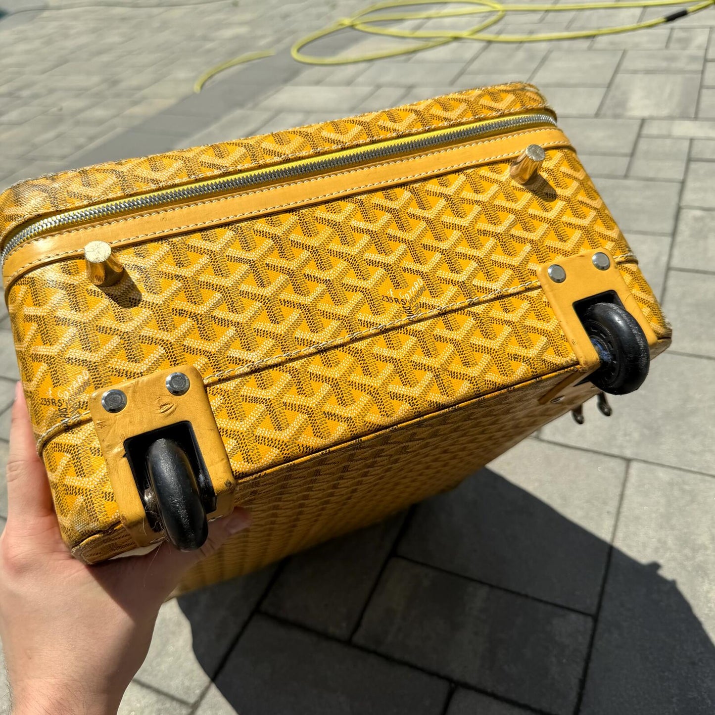 Goyard Yellow Travel Bag