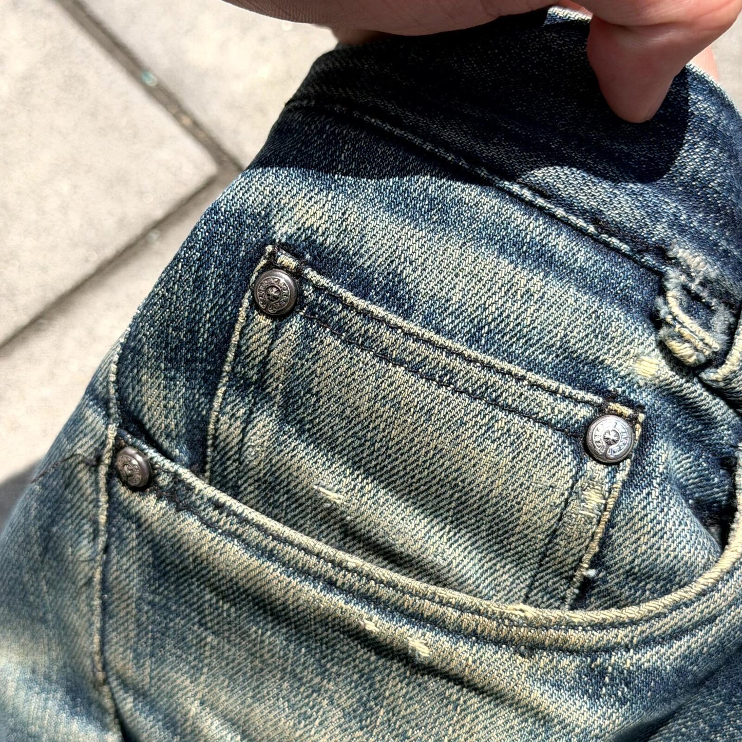 Chrome Hearts Vintage Blue Washed Denim