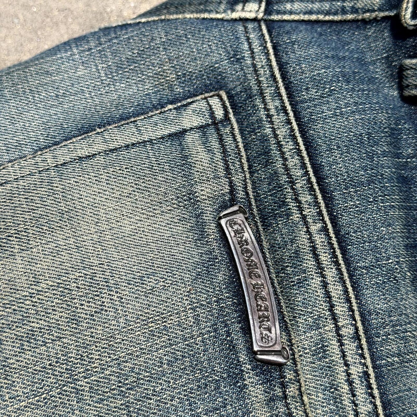 Chrome Hearts Vintage Blue Washed Denim