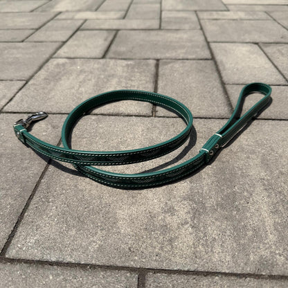 Goyard Green Leather Leash