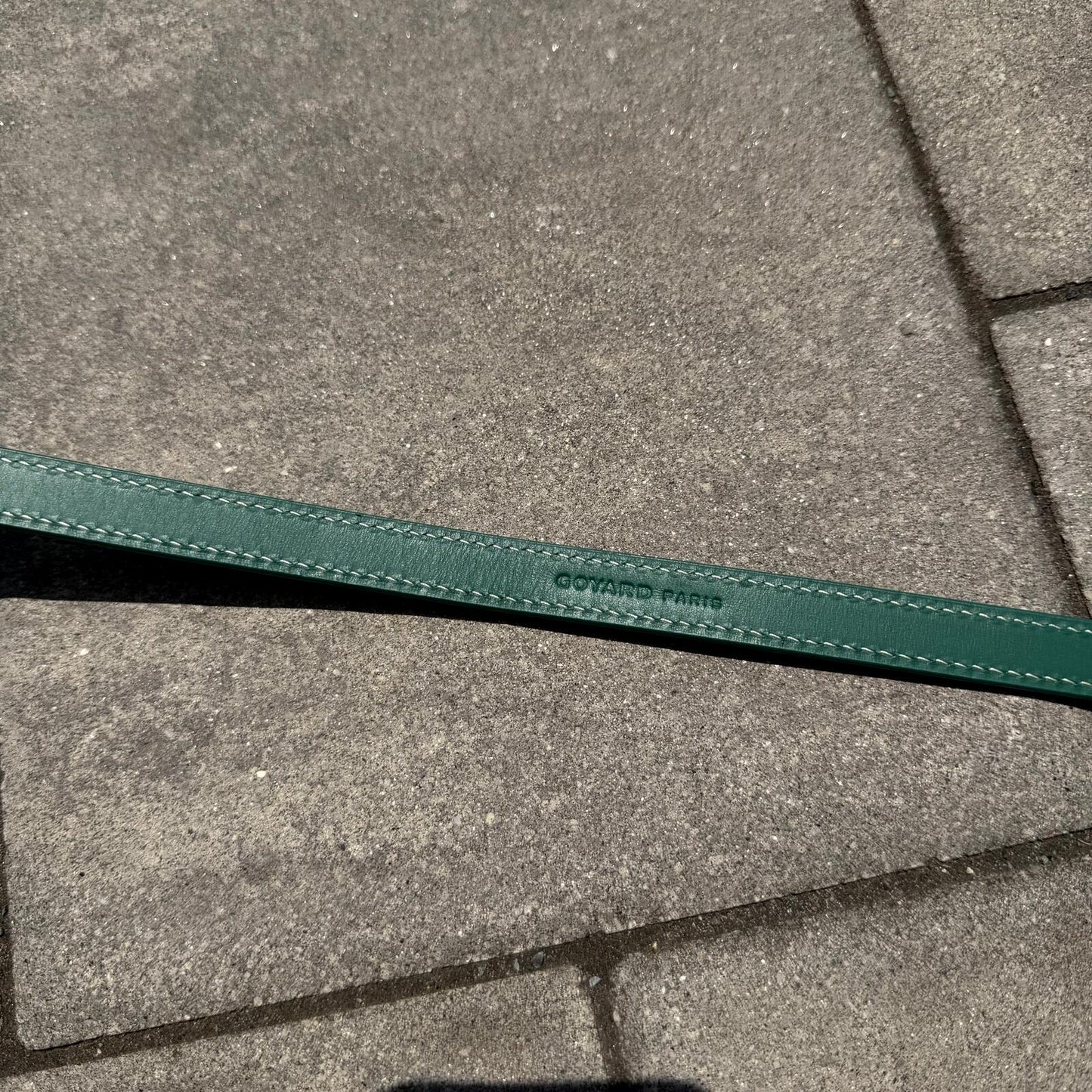 Goyard Green Leather Leash