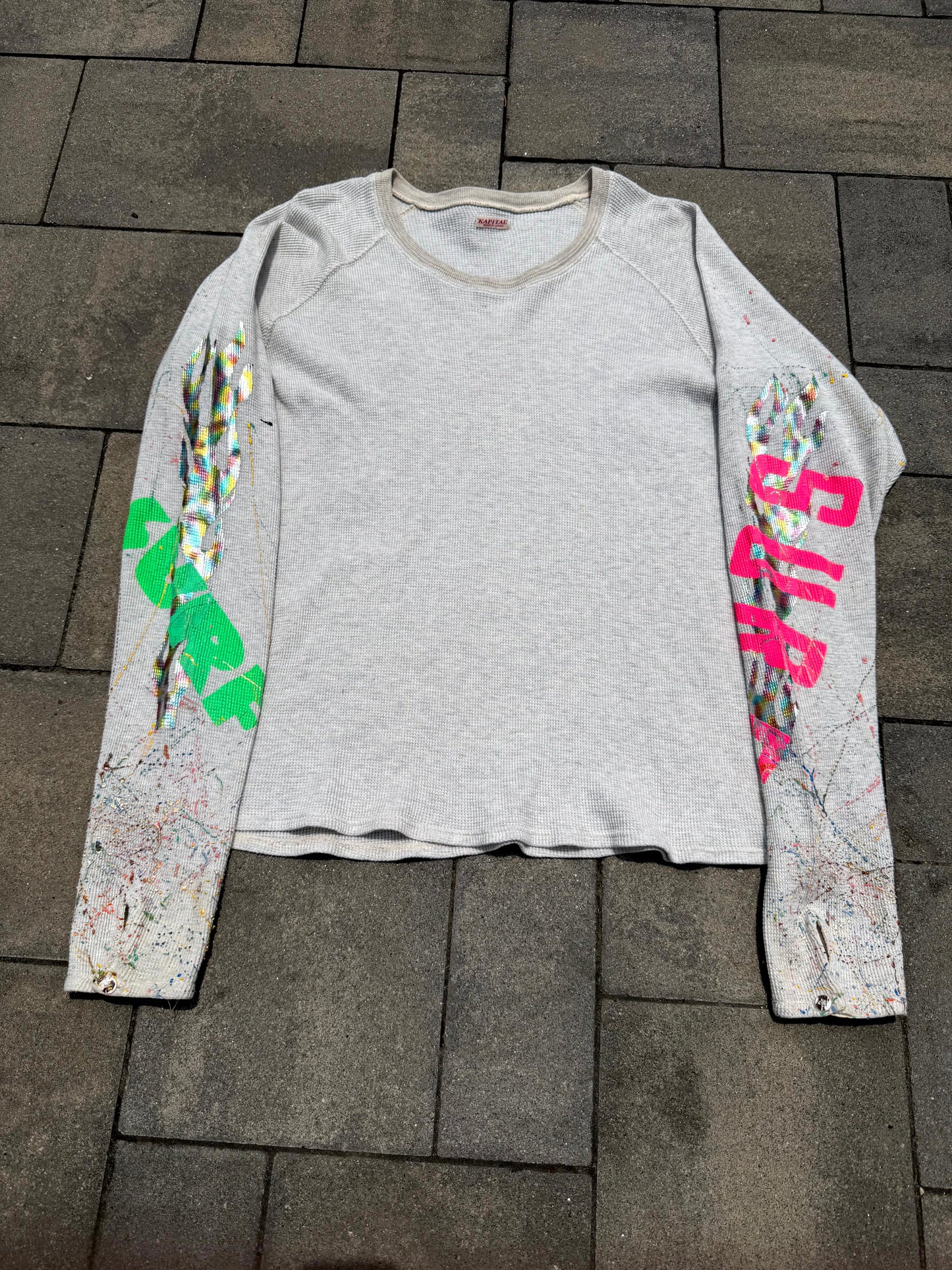 Kapital Paint Splatter Surf Thermal Shirt