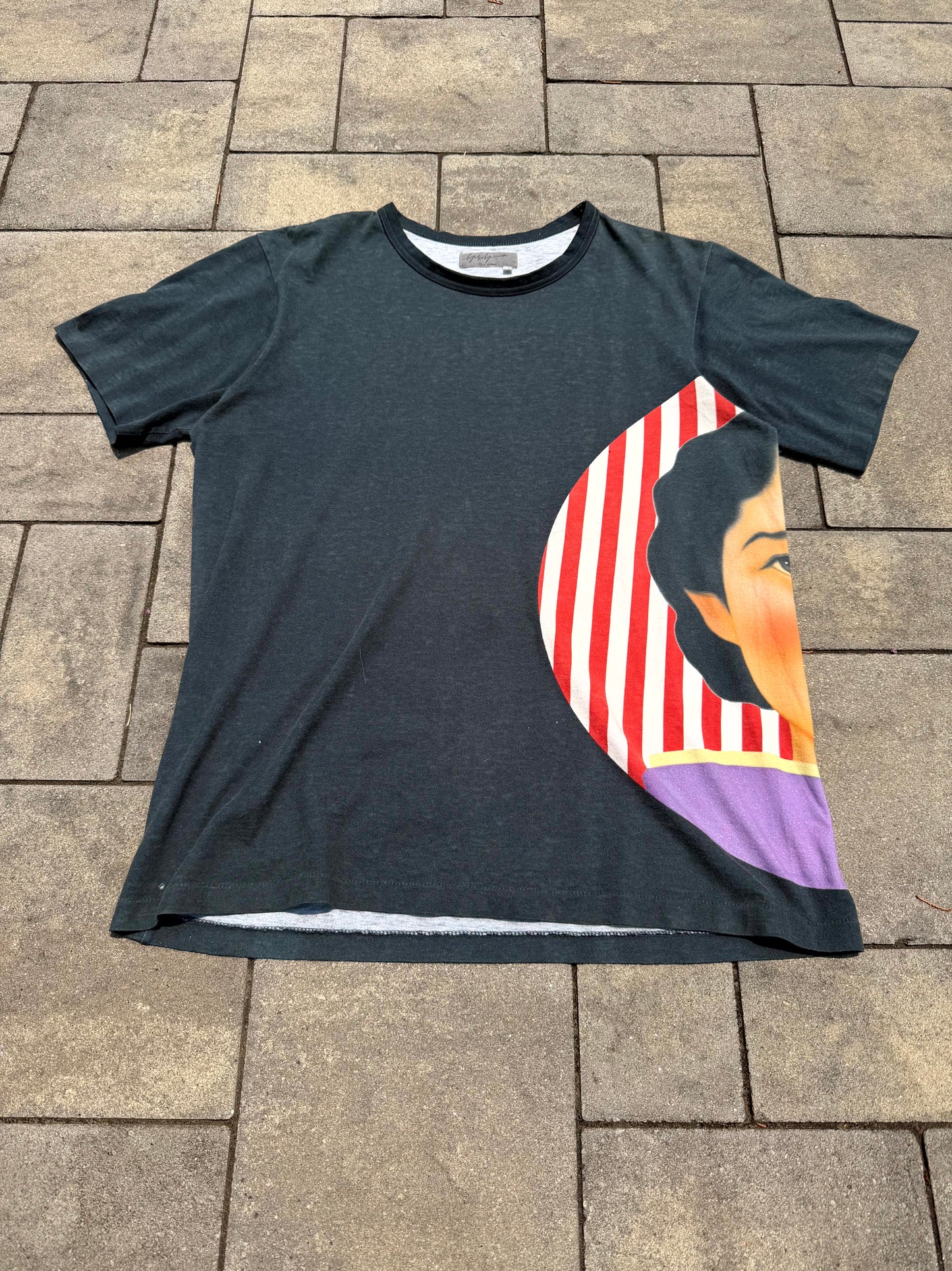 SS02 Yohji Yamamoto Striped Saeko Tee