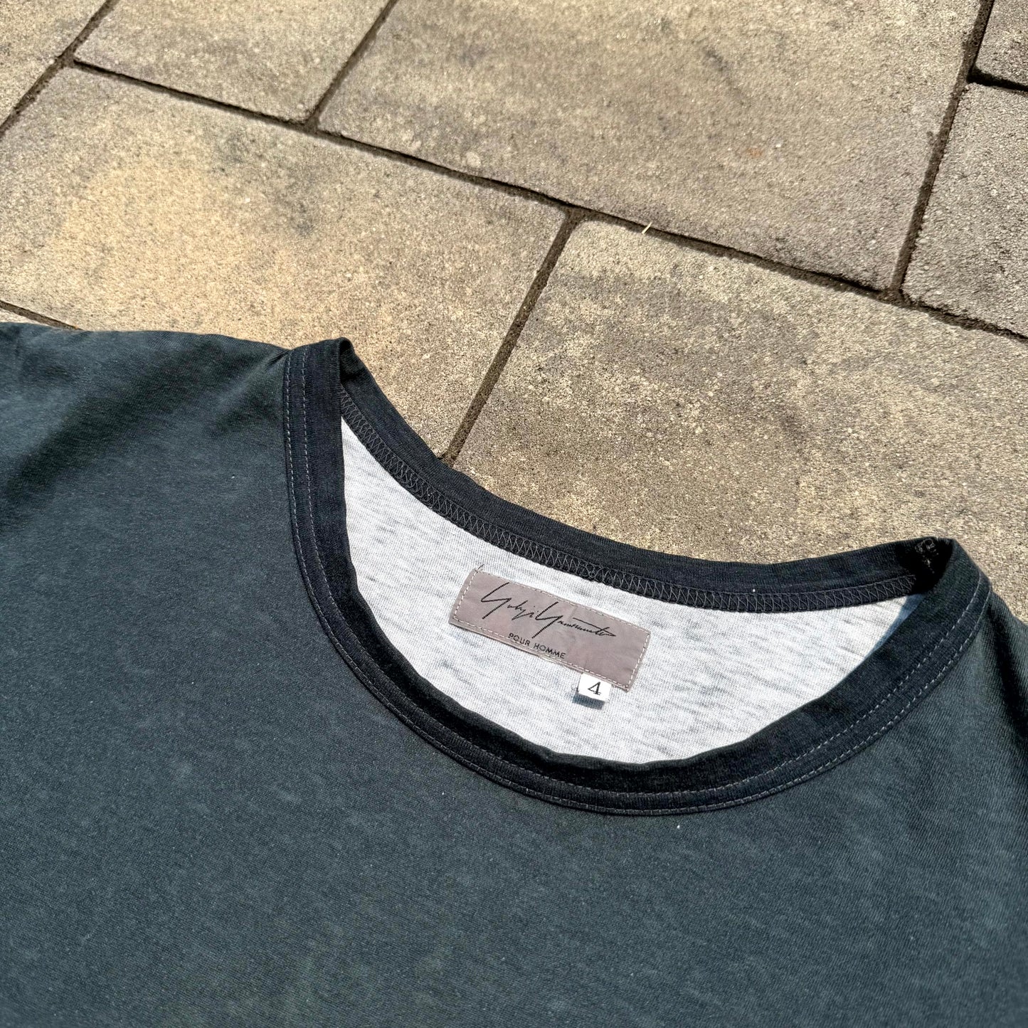 SS02 Yohji Yamamoto Striped Saeko Tee