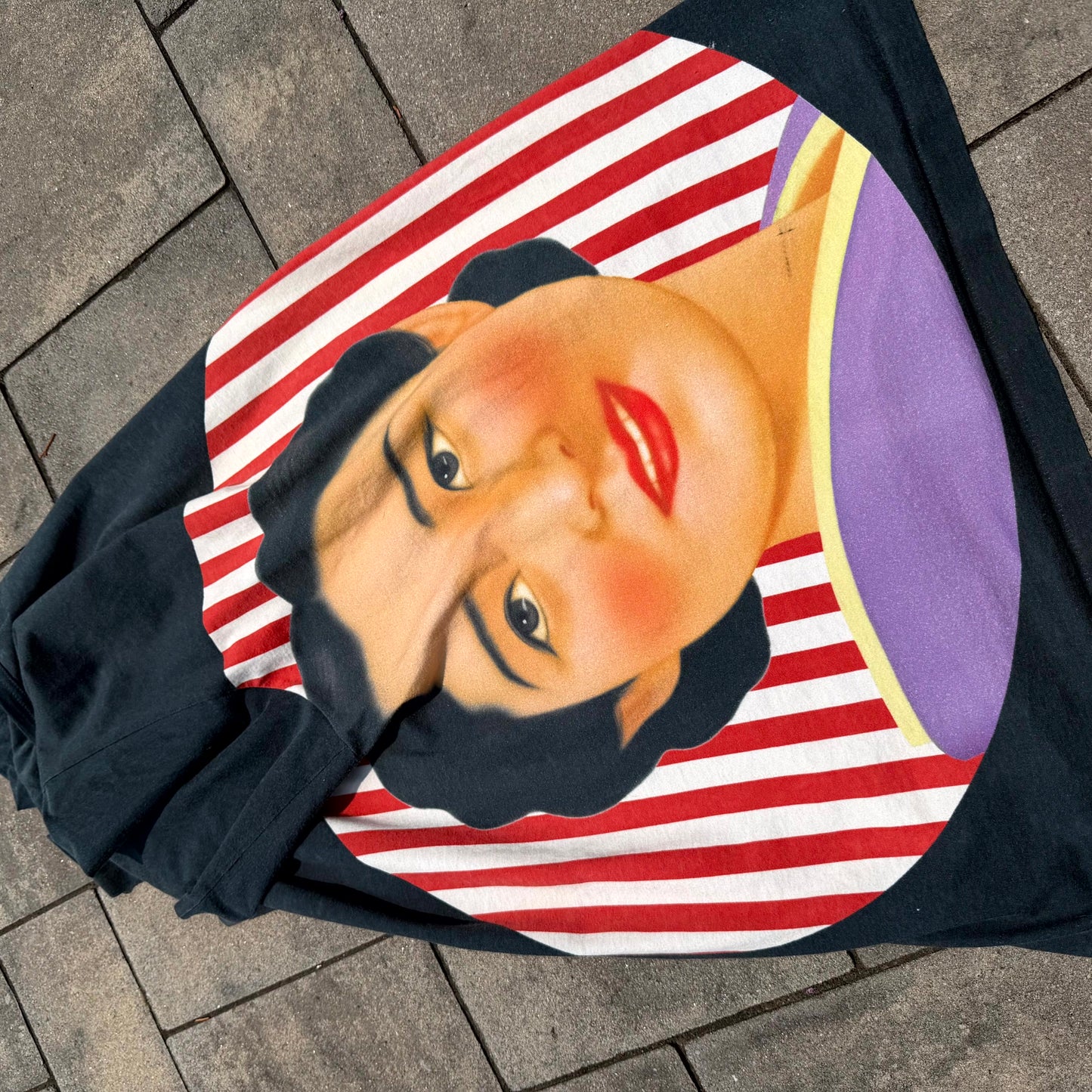 SS02 Yohji Yamamoto Striped Saeko Tee