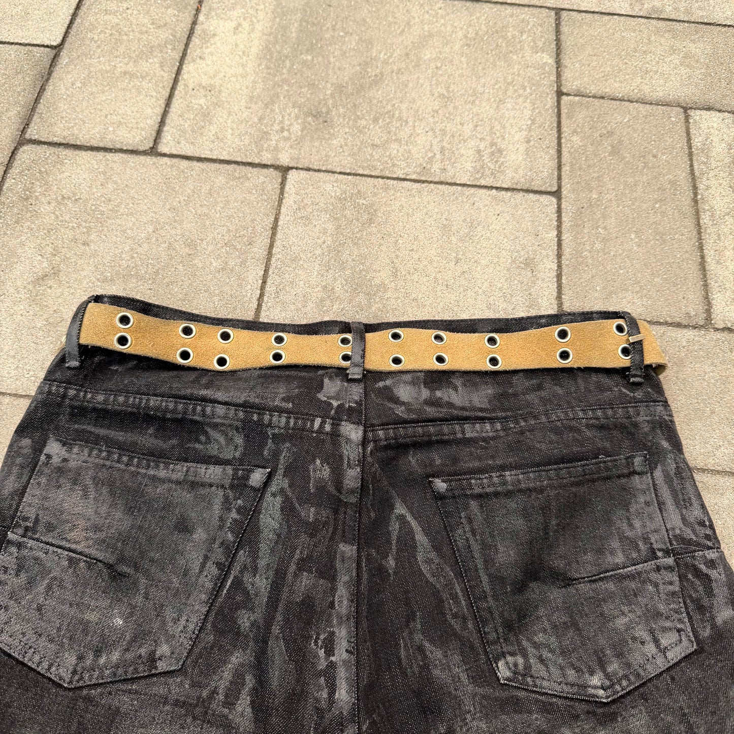 SS04 Undercover Languid Distorted Eyelet Belt