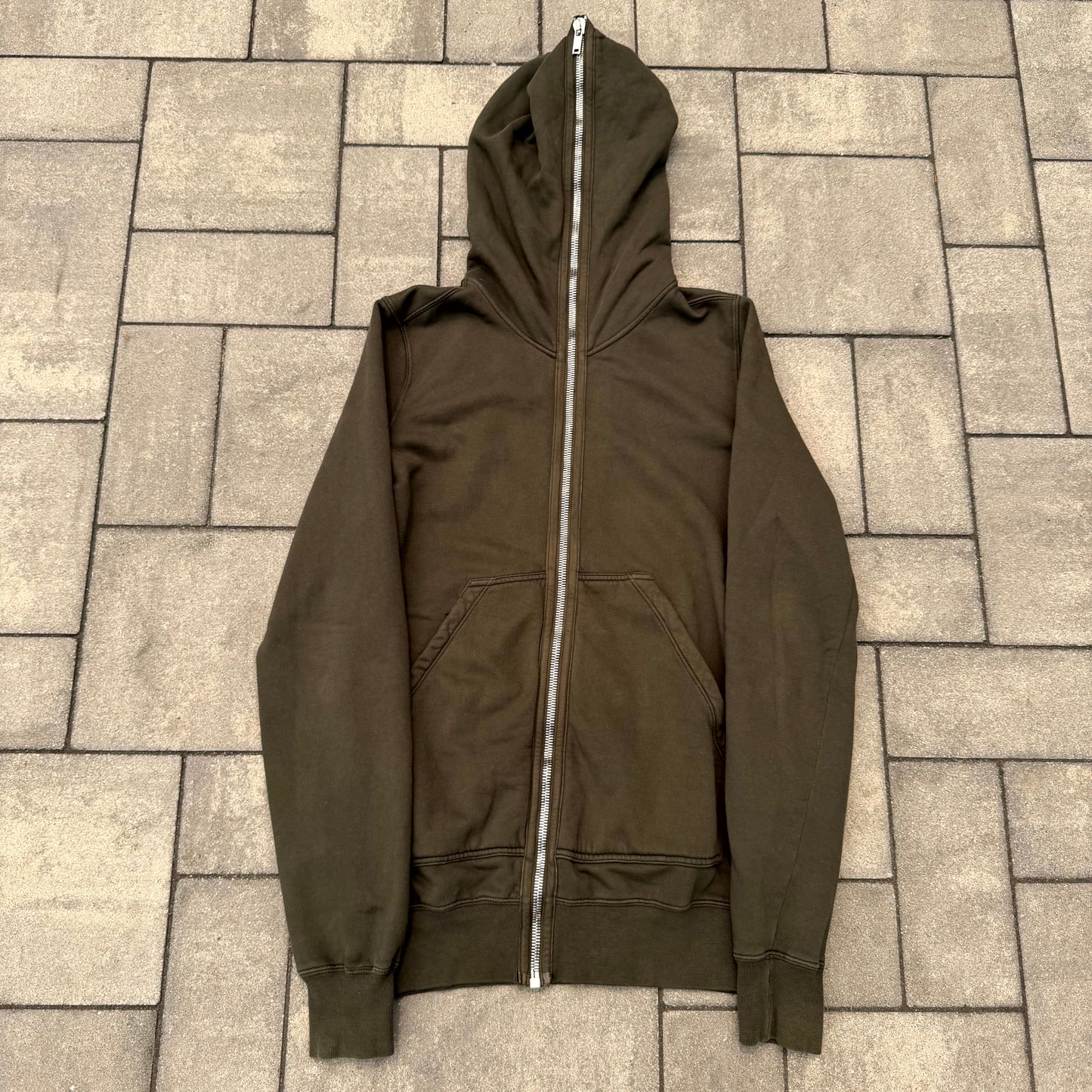 SS18 Rick Owens Forest Green Gimp Hoodie