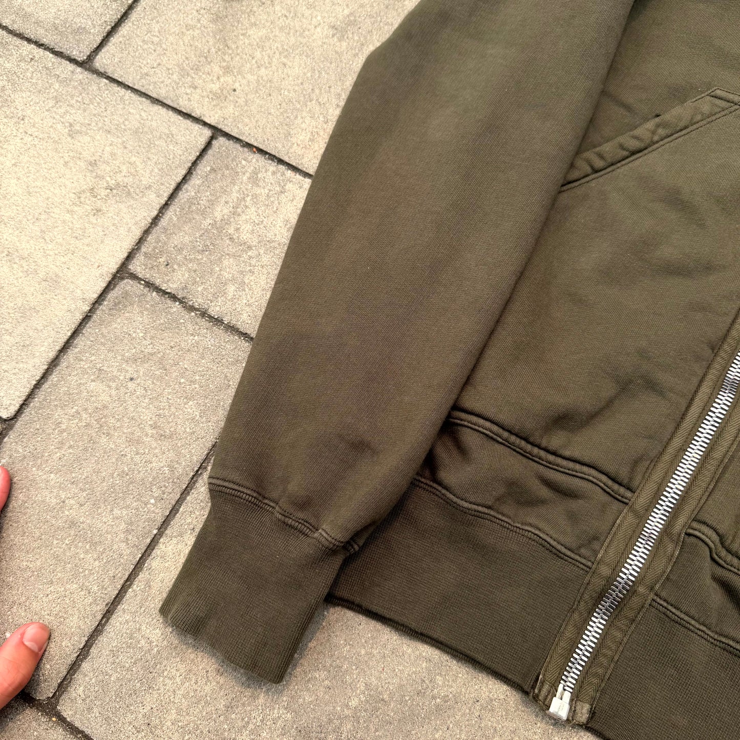 SS18 Rick Owens Forest Green Gimp Hoodie