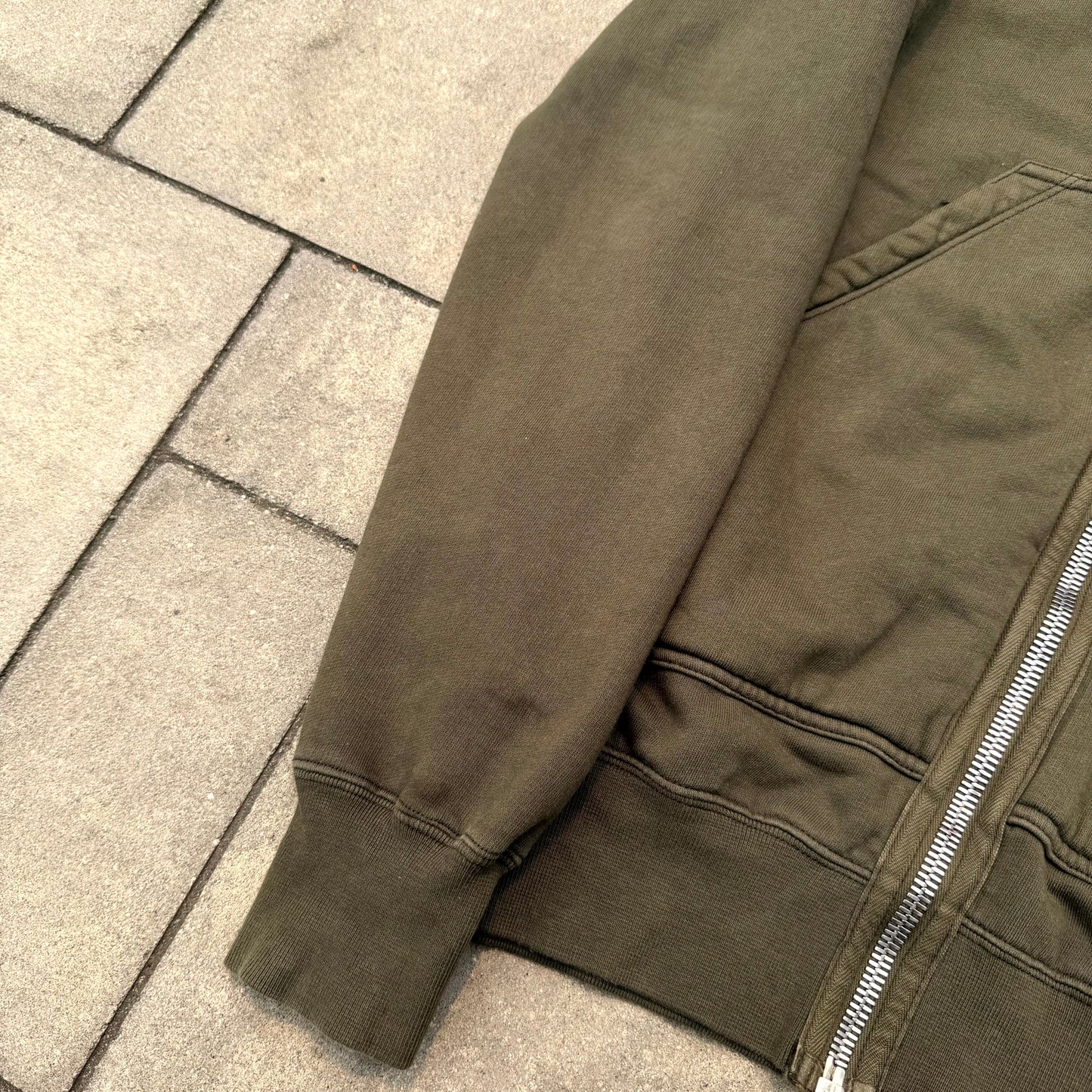 SS18 Rick Owens Forest Green Gimp Hoodie